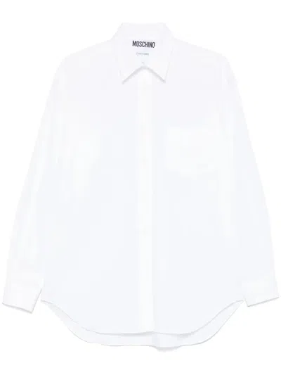 Moschino Shirt With Embroidery In White