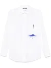 Moschino Office Inspiration Stretch Poplin Shirt In White