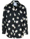 Moschino Twill Shirt Allover Daisy In Black