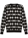Moschino Sweater With Embroidered Pattern In Black
