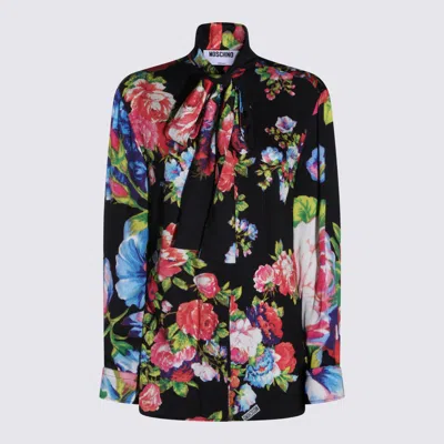 Moschino Shirts Blacks And Greys In Multi