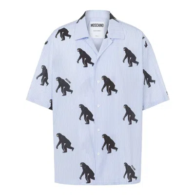 Moschino Graphic-print Shirt In Blue