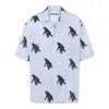 Moschino Poplin Shirt Allover Chimpanzee In Multicolor