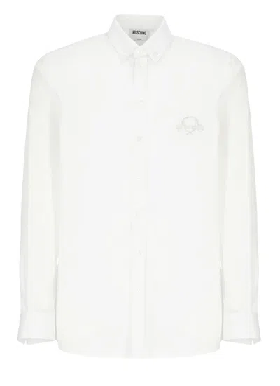 Moschino Casual Button-down Collar Short Sleeves Shirt In White