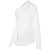 Moschino Asymmetric One-shoulder Shirt Chest Pocket Detail In White