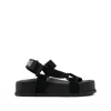 Moschino Sandal With Logo In Black