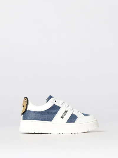 Moschino Kids' シューズ  ボーイ カラー ホワイト In Blue