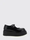Moschino Black Platform Ballet Flats In Black