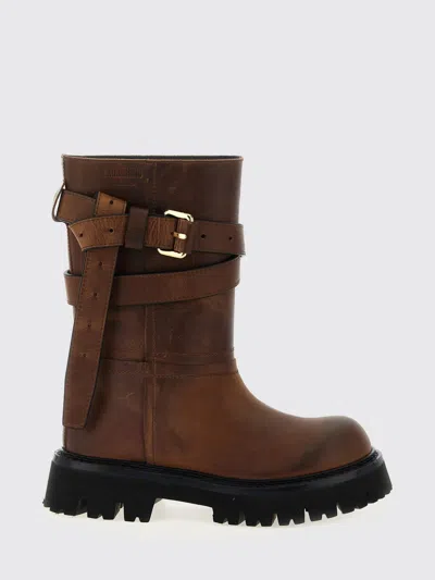 MOSCHINO BOOTS MOSCHINO COUTURE WOMAN COLOR BROWN,H47615032