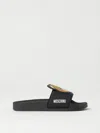 Moschino Teddy Bear Open-toe Slides In Schwarz