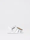Moschino Teddy Bear-patch Leather Sandals In Weiss
