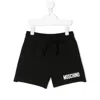 Moschino Logo Print Track Shorts In Black