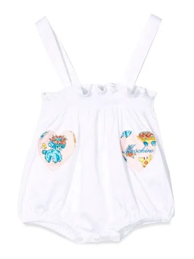 Moschino Babies' Short+hat In White