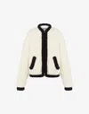Moschino Short Jacket In Superfine Lambswool In Ivory