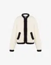 Moschino Short Jacket In Superfine Lambswool In White