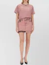 Moschino Short Skirt With Belt Loops And Pockets