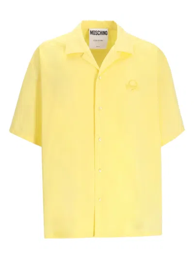 Moschino Short-sleeve Button-up Shirt In Yellow
