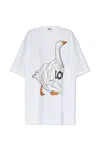 Moschino Short Sleeve Dress In White