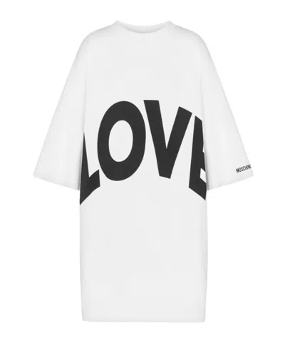 MOSCHINO LOGO-PRINT COTTON DRESS