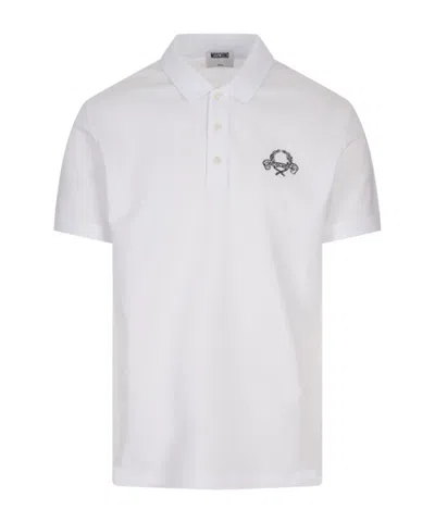 Moschino Short Sleeve Polo Shirt In White
