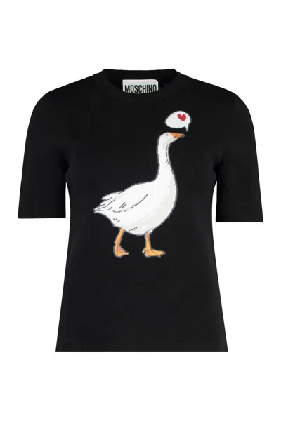 MOSCHINO MOSCHINO SHORT SLEEVE SWEATER