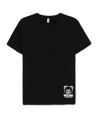 Moschino Crew Neck Short Sleeves In Black