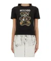 Moschino Graphic Bear Print Crew Neck T-shirt In Black