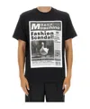 Moschino Printed Organic Cotton Jersey T-shirt In Black