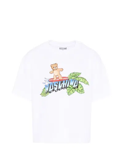 Moschino Kids' Short-sleeve T-shirt In White