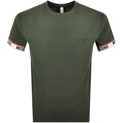 Moschino Short Sleeve Tape T Shirt Green