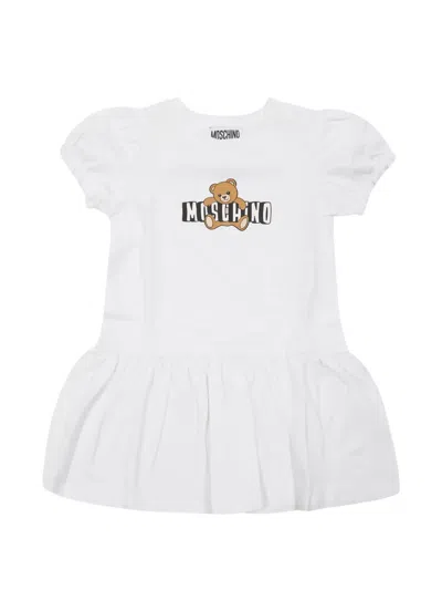 Moschino Babies' Short-sleeve Toy-motif Dress In White