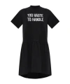 Moschino Graphic Print Dress Short Sleeves In Black