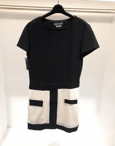 Moschino Short-sleeved Dress In Black
