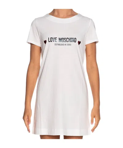 Moschino Short-sleeved Dress In White