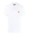 Moschino Short-sleeved Embroidered Polo Shirt In White