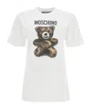 Moschino Logo Printed Cotton Jersey T-shirt In White