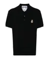 Moschino Polo Shirt With Teddy Bear Application In Black