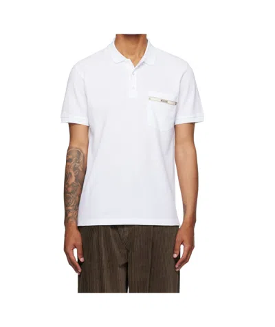 Moschino Short-sleeved Polo Shirt In White