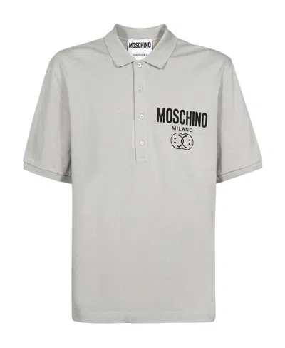 Moschino Short-sleeved Polo Shirt In White