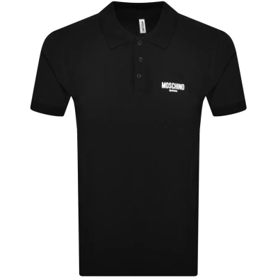 Moschino Short Sleeved Polo T Shirt Black