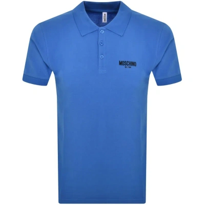 Moschino Short Sleeved Polo T Shirt Blue