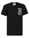 Moschino Black Cotton T-shirt With Bear Print In Black