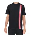 Moschino Stripe-trim Cotton T-shirt In Black