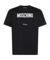 Moschino Crew Neck Graphic T-shirt With Short Sleeves In Black