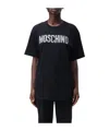 Moschino Black Organic Cotton Jersey T-shirt In Black