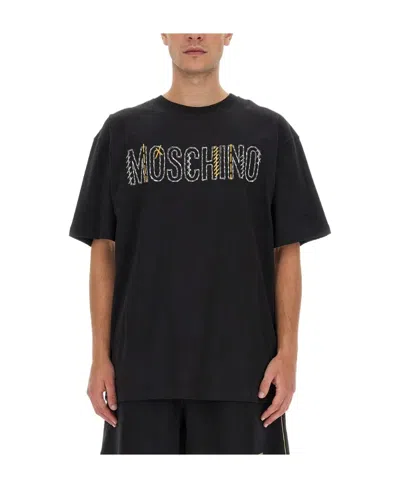 Moschino Short-sleeved T-shirt In Black