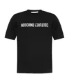 Moschino T-shirt With Embroidered Lettering In Black