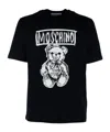 Moschino Crew Neck Graphic Print Short Sleeves In Black