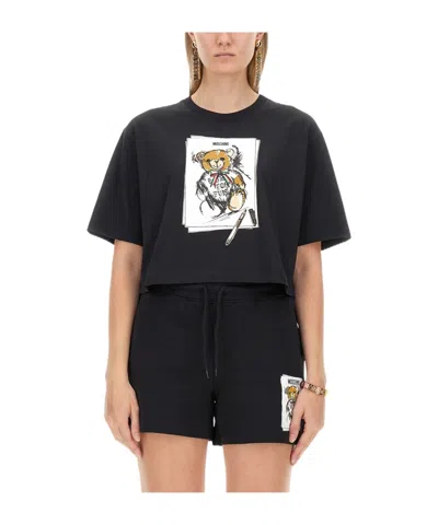 Moschino Short-sleeved T-shirt In Black