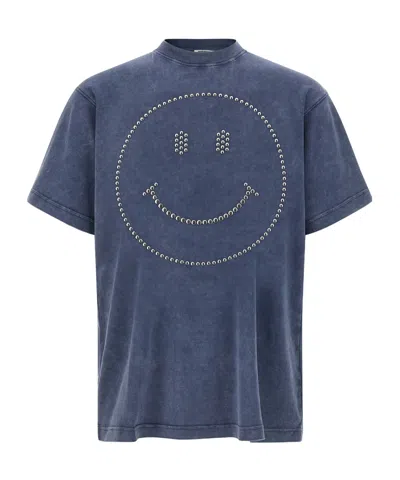MOSCHINO STUD-EMBELLISHED SMILEY T-SHIRT